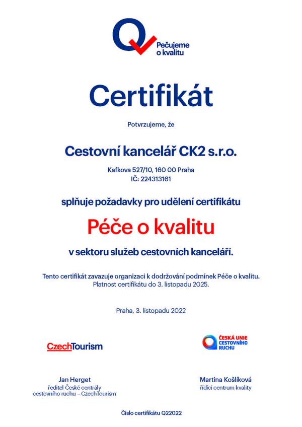 Certifikát Q